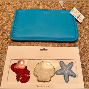 J. Crew Kids Sea Critters Patch Set with Blue Pouch